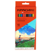 Карандаши цветные 12цв. "Приключения" шестигран. заточены Карандаши цветные 12цв. "Приключения" шестигран. заточены