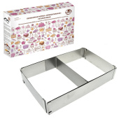 Форма кулинарная прямоугольная раздвижная 28х18см, 54х33см Форма кулинарная прямоугольная раздвижная 28х18см, 54х33см