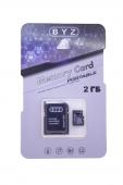 MicroSD BYZ  2Gb 10 class с картридером