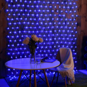Гирлянда эл. д/улицы сетка 2х3 м, синий, 384 LED, IP44, прозрачный провод, 2361696