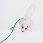 Дразнилка-удочка "Мышонок" с белой мышью 7806322