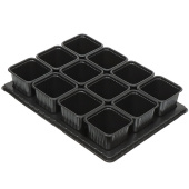 Набор горшков для рассады пластик. 9*9*9,5см квадр. V500 цветной, 5шт Набор горшков для рассады пластик. 9*9*9,5см квадр. V500 цветной, 5шт