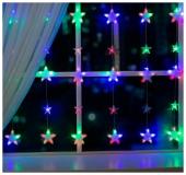 Гирлянда эл. бахрома 2,4 м (90), мультицвет, 186 LED "Звездочки"