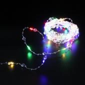 Гирлянда эл. нить 10 м, мультицвет, 100 LED "Льдинка"