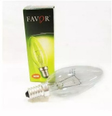 Лампа накаливания Favor  В36 E14 60W свеча прозрачная 