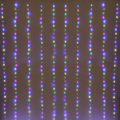 Гирлянда эл. д/улицы занавес 3х3 м, мультицвет, 300 LED "Хвост" 