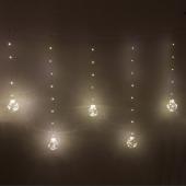 Гирлянда эл. бахрома 2,5 м (80*50), белый, 200 LED "Шар"