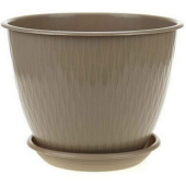 Горшок д/цветов пластик с поддоном, 1,8 л, "Корсика", фрапе Горшок д/цветов пластик с поддоном, 1,8 л, "Корсика", фрапе