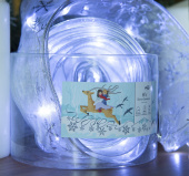 Гирлянда эл. нить 10 м, белый, 100 LED "Снежинки" 3612320