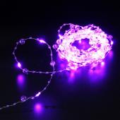 Гирлянда эл. нить 5 м, фиолетовый, 50 LED "Льдинка"