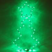 Фигура светодиодная, "Ёлка" дюралайт, 60*34 см, Зеленый (постоянное свечение)