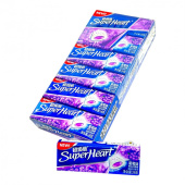 Резинка жевательная 24 гр "Super Heart Gum" Виноград