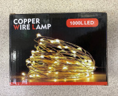 Гирлянда эл. нить 100 м, 1000 LED, "Роса", белый холодный, прозрачный провод