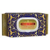 Салфетки влажные 120 шт. FRESH ROYAL пластик. крышка