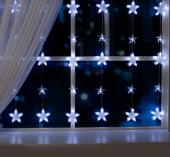 Гирлянда эл. бахрома 2,4 м (90*60), белый, 186 LED "Звездочки"