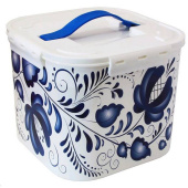 Контейнер д/хранения 7л Гжель M2822