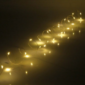 Гирлянда на батарейках 3 м, 30 LED, IP20, белый теплый, прозрачный провод, 183-0202