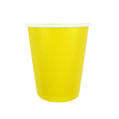 Стакан бум. 250 мл. праздничный /6 шт/ Yellow