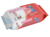 Салфетки влажные 60 шт Discount Детские  с Экстрактом Ромашки .