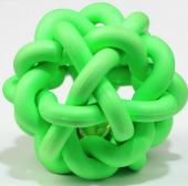 Игрушка резиновая "Молекула" с бубенчиком, 4 см, зелёная   7673129