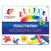 Пластилин 16 цв. ЛУЧ Классика 320 гр. со стеком 20С1329-08