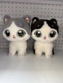 Игрушка мягкая 23 см "Кот сидит круглые глаза" JM 24873/1736-05