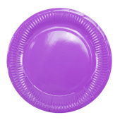 Тарелка бум. 18 см. праздничная /6шт/ Purple