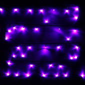 Гирлянда эл. д/улицы нить 7 м, 80 LED, IP44, фиолетовый, черный провод 167-002