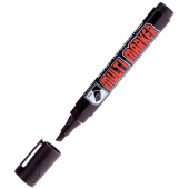 Маркер перманентный скошенный 5 мм, черный, Crown "Multi Marker Chisel"