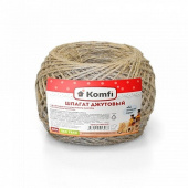 Шпагат джутовый 50 м, d 1,2 мм, 560 текс, "Komfi" бурый HRH50T1