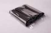 Трубочки прямые, d 0,8 см, h 25 см, 250 шт, черный