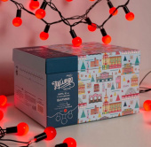 Гирлянда эл. д/улицы нить 10 м, 100 LED, IP44, "Шарики", красный, черный провод 185542