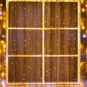 Гирлянда эл. д/улицы занавес 2х3 м, белый теплый, мерцание, 760 LED, 3584241   