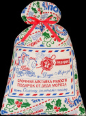 Мешочек подарочный текстиль, 1,3 кг, с завязками, "Новогоднее письмо" МД0087