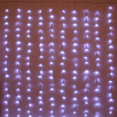 Гирлянда эл. занавес 1,5х2,5 м, белый, 240 LED "Водопад" 