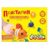Пластилин 12 цв. Каляка-Маляка 180 г со стеком 3+