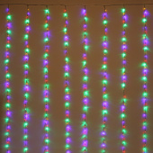 Гирлянда эл. занавес 2х3 м, 624 LED, IP40, "Водопад Созвездие", мультицвет, прозрачный провод  Гирлянда эл. занавес 2х3 м, 624 LED, IP40, "Водопад Созвездие", мультицвет, прозрачный провод