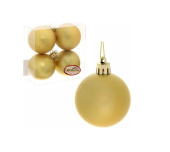 Набор шаров елочных пластик 4 шт, d 5 см, золото, "Матовый" 183-852
