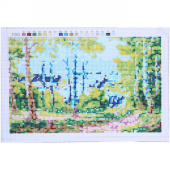 Вышивка крестиком 20*30см "Русский лес" 332-149
