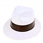 Шляпа карнавальная с кантом, р-р 54-56, белый                   
