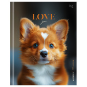 Дневник 1-11 кл, 48 л "Песик по имени Love", глянцевая ламинация