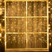 Гирлянда эл. д/улицы бахрома 2х1,5 м, 360 LED, IP65, белый теплый, белый провод 3584258