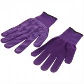 Перчатки нейлоновые с ПВХ покрытием "Классика" фиолетовые 788-426