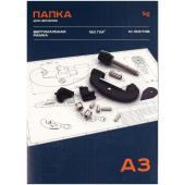 Папка д/черчения 10л., А3, с вертикальной рамкой Пч10А3в_58