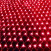 Гирлянда эл. сетка 2х2 м, 240 LED, IP 20, красный, белый провод ТМ "SNOW TECH" FBWLEDB240-4R