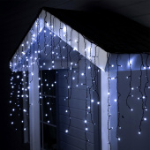 Гирлянда эл. бахрома 3 м (90), белый, 232 LED, IP 44, черный провод 2361657