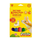 Карандаши цветные 18 цв Каляка-Маляка стираемые с ластиком  Карандаши цветные 18 цв Каляка-Маляка стираемые с ластиком