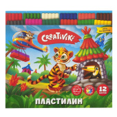 Пластилин 12цв. Креативики со стеком ПЛ12КР