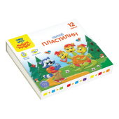 Пластилин 12 цв. Мульти-Пульти "Енот в сказке" 120г картон МП_41710