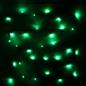 Гирлянда эл. нить 1,5 м, 12 LED, IP20, зеленый, зеленый провод 130-350